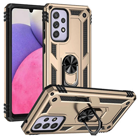 Smcase Samsung Galaxy A33 5G Kılıf Vega Yüzüklü Tank Kapak