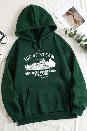 Age Of Steam Baskılı Sweatshirt