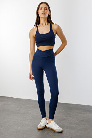  Çapraz Bel Detaylı Cross Waist KadınTayt ÇAPRAZ-TAYT