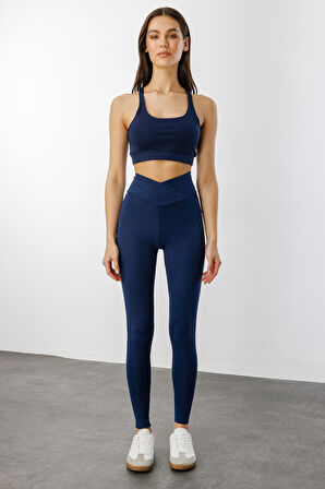  Çapraz Bel Detaylı Cross Waist KadınTayt ÇAPRAZ-TAYT