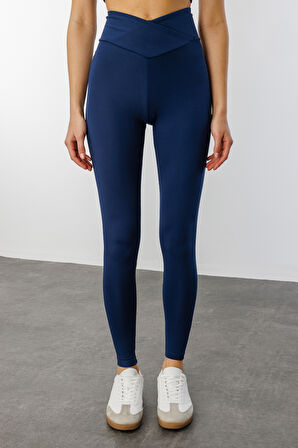  Çapraz Bel Detaylı Cross Waist KadınTayt ÇAPRAZ-TAYT