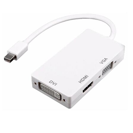 Mini Displayport Hdmi Vga Dvi Çevirici Dönüştürücü Adaptör Thunderbolt Display Port Kabl