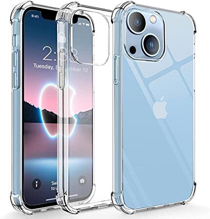 Smcase iPhone 14 Plus Kılıf Darbe Korumalı Tpu Silikon  Nano Ekran Koruyucu