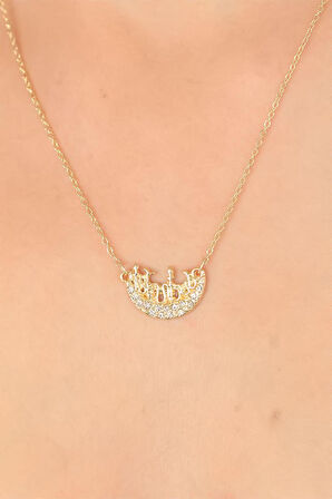 Zirkon Taşlı Kadın Kolye