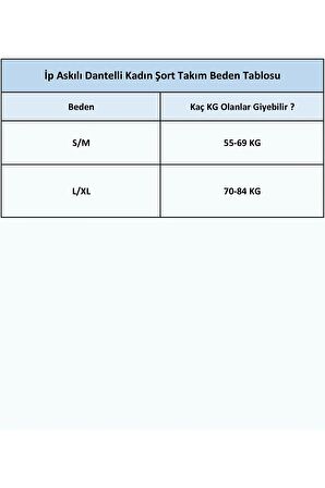 İp Askılı Dantelli Kadın Şort Takım 564-1