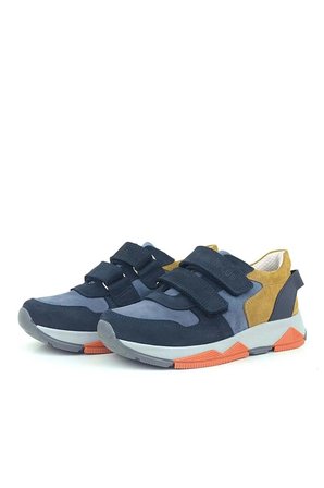 OrtopedikAL 3880 Rakerplus Hakiki Deri Lacivert Taba Çocuk Sneakers Spor Ayakkabı Cırtlı