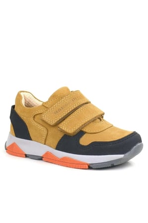 OrtopedikAL 3880 Rakerplus Hakiki Deri Sarı Siyah Çocuk Sneakers Spor Ayakkabı Cırtlı