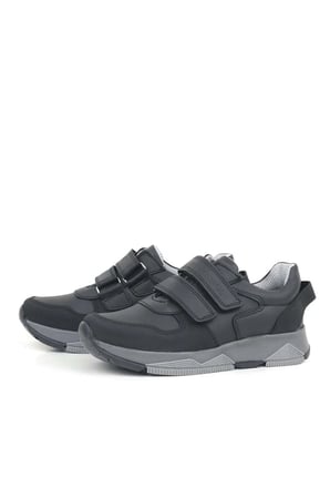 OrtopedikAL 3880 Rakerplus Hakiki Deri Siyah Çocuk Sneakers Spor Ayakkabı Cırtlı