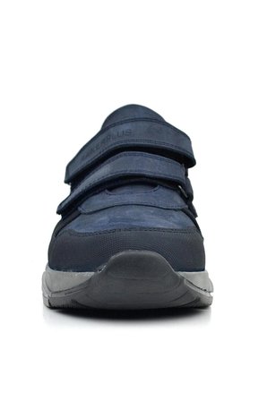OrtopedikAL 3880 Rakerplus Hakiki Deri Koyu Lacivert Gri Çocuk Sneakers Spor Ayakkabı Cırtlı