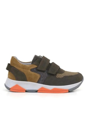 OrtopedikAL 3880 Rakerplus Hakiki Deri Kahverengi Çocuk Sneakers Spor Ayakkabı Cırtlı