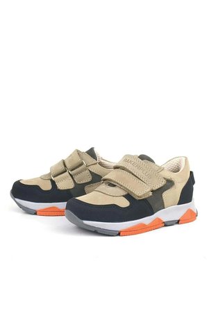 OrtopedikAL 3880 Rakerplus Hakiki Deri Kum Gri Siyah Çocuk Sneakers Spor Ayakkabı Cırtlı