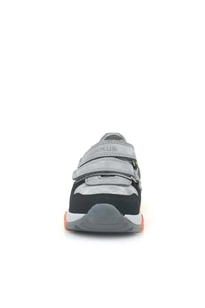 OrtopedikAL 3880 Rakerplus Hakiki Deri Gri Siyah Çocuk Sneakers Spor Ayakkabı Cırtlı