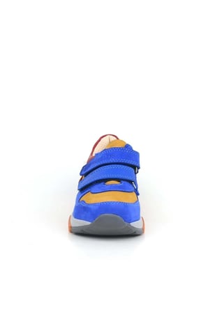 OrtopedikAL 3880 Rakerplus Hakiki Deri Saks mavi-Çok Renkli Çocuk Sneakers Spor Ayakkabı Cırtlı