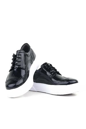 OrtopedikAL Rakerplus Siyah Beyaz Taban Oxford Çocuk Klasik Ayakkabı