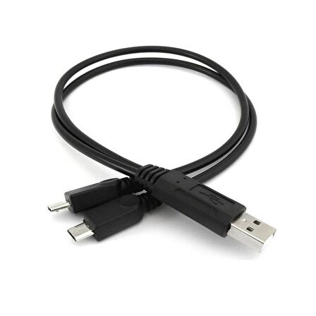 Micro Usb Y Kablo Data Power Çevirici Dönüştürücü Çoklayıcı Kablo