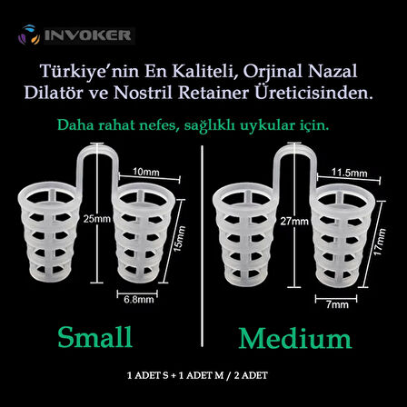 Horlama Önleyici Nazal Dilatör Burun İçi Silikon Apne Aparatı Nostril Burun Nefes Açıcı Silikon File  Small+Medium