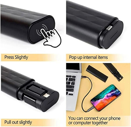 7 in 1 Çok İşlevli USB C adaptör seti Type-C, Usb, Micro Light-ning Port, Seyahat için