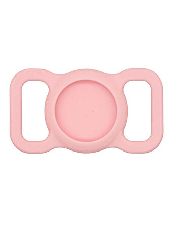 Airtag Kılıfı Silikon Tasmaya Uyumlu ( Pembe ) 
