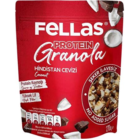 Granola - Hindistan Cevizli & Protein Bar Parçacıklı 270g