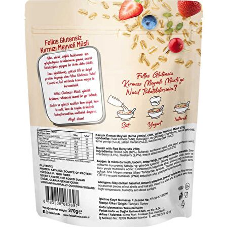 Glutensiz Müsli - Kırmızı Meyveli 270g