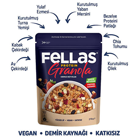 Protein Granola - Kırmızı Meyveler 270 g