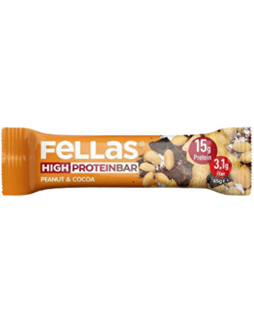 Yüksek Protein Bar - Yer Fıstıklı ve Kakaolu 45g