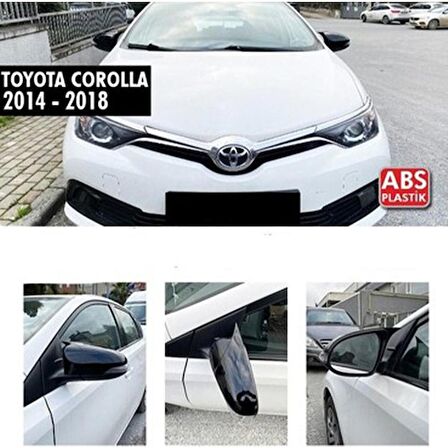 Toyota Corolla 2014 -2018 Yarasa Ayna Kapağı (Piona Black)