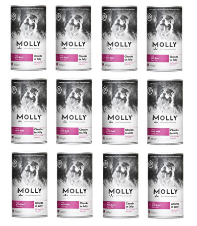 Molly Dana Etli Jöleli Köpek Konservesi 400 Gr X 12 Adet