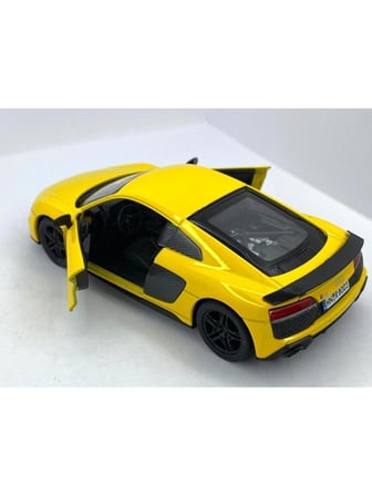 Kinsmart 2020 Audi R8 Coupe - Çek Bırak 5inch. Lisanslı Model Araba, Oyuncak Araba 1:36 Sarı