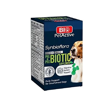 Bio PetActive Synbioflora Mini Irk Köpek İçin Probiotic Sindirim Destekleyen 60 Tablet 30 Gr.