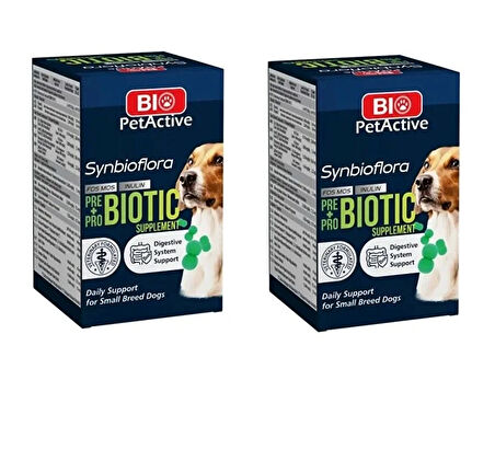 Bio PetActive Synbioflora Mini Irk Köpek Probiotic Sindirim Destekleyen 60 Tablet 30 Gr. X 2 Adet