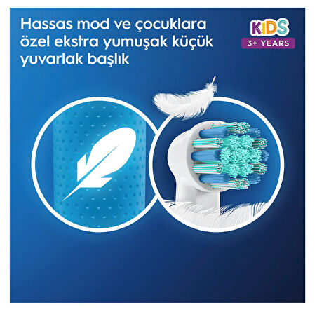 Oral-B D100 Vitality Frozen Özel Seri Çocuklar İçin Ekstra Yumuşak Şarj Edilebilir Diş Fırçası ve Se