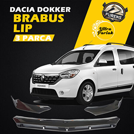 Dacia Dokker 2012-2021 Uyumlu Brabus Ön Lip 3 Parça Kanatlı Lip