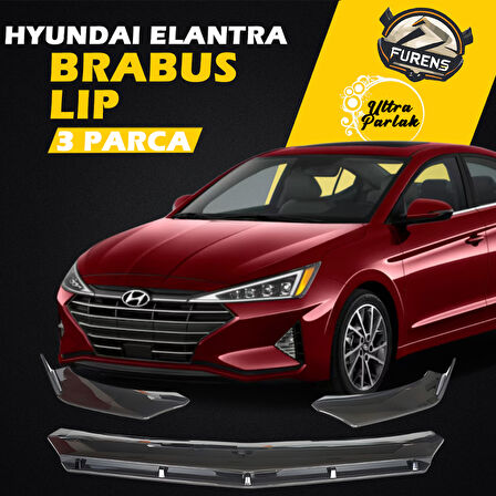 Hyundai Elantra 2020 Uyumlu Brabus Ön Lip 3 Parça Kanatlı Lip