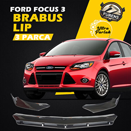 Ford Focus 3  3,5 Kasa Uyumlu Uyumlu Brabus Ön Lip 3 Parça Kanatlı Lip