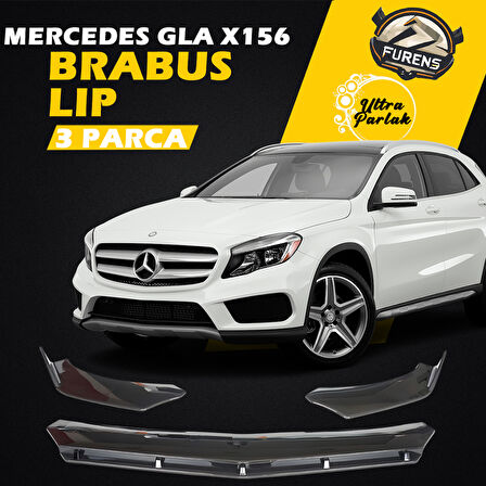 Mercedes Benz Gla X156 2014-2019 Uyumlu Brabus Ön Lip 3 Parça Kanatlı Lip