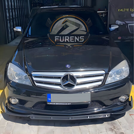 Mercedes Benz W204 2007-2014 Uyumlu Brabus Ön Lip 3 Parça Kanatlı Lip