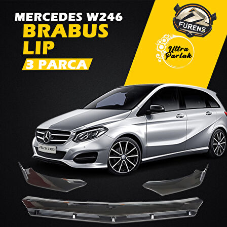 Mercedes Benz W246 2012-2018 Uyumlu Brabus Ön Lip 3 Parça Kanatlı Lip