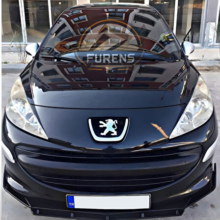 Peugeot 207 2006 - 2012 Uyumlu Brabus Ön Lip 3 Parça Kanatlı Lip