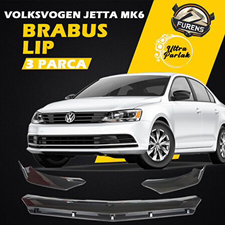 Vw Jetta Mk6 2011 Uyumlu Brabus Ön Lip 3 Parça Kanatlı Lip