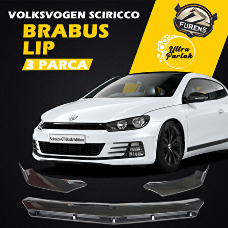 Vw Scirocco 08-16 Uyumlu Brabus Ön Lip 3 Parça Kanatlı Lip