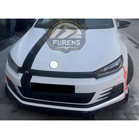 Vw Scirocco 08-16 Uyumlu Brabus Ön Lip 3 Parça Kanatlı Lip