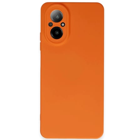 Realme 12 Lite Kılıf Nano içi Kadife Silikon - Turuncu