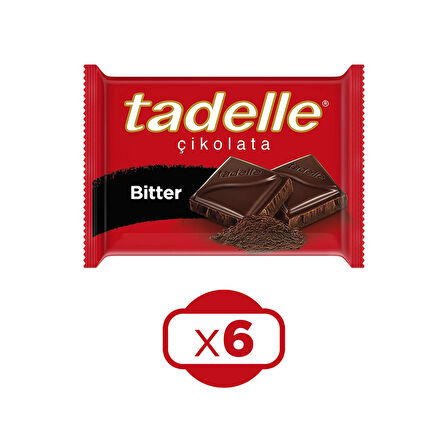 Tadelle Bitter Tablet Çikolata 60 gr X 6 Adet