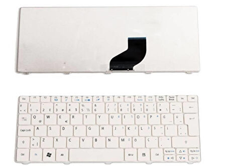 Acer Aspire One D255  Notebook Klavye Tuş Takımı-Beyaz