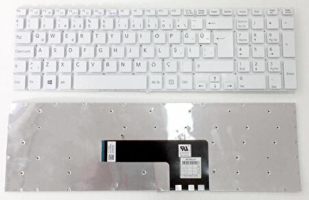 Sony SVF15, SVF152, SVF-15  Notebook Klavye Tuş Takımı-Beyaz