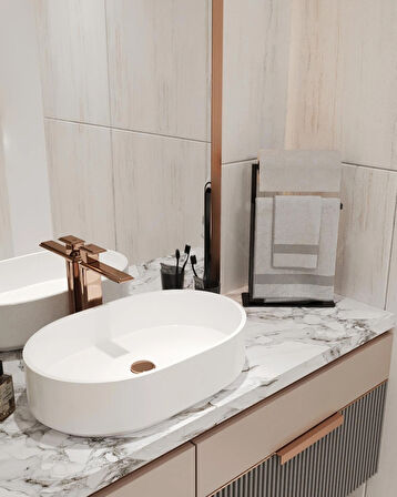 Havluluk Tezgah Üzeri Kağıt El Havluluğu Ev Banyo Düzenleyici Paslanmaz Metal Montaj Gerektirmez