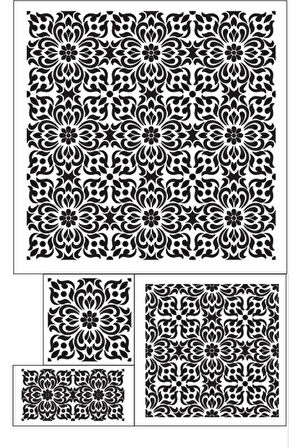 Cadence Stencıl Şablon 4'lü Set Model-11