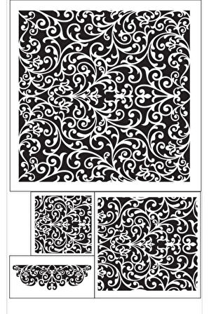 Cadence Stencıl Şablon 4'lü Set Model-12