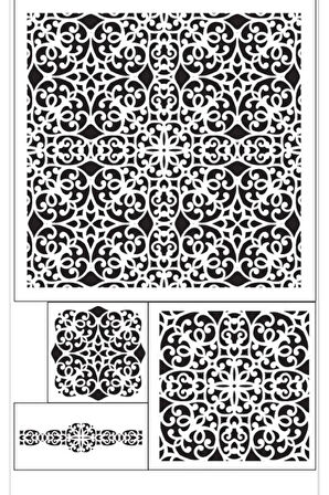 Cadence Stencıl Şablon 4'lü Set Model-17